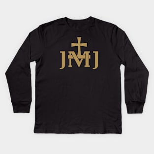 JMJ Jesus Mary Joseph Insignia Kids Long Sleeve T-Shirt